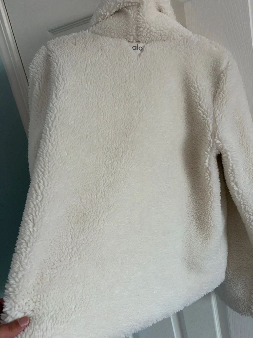 Alo fleece moto Sherpa jacket teddy bear cozy fleece zip size small